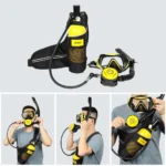 X4000Plus 1L Underwater Diving Air Tank Kit with Scuba Mask, Pump, Strap & Carry Bag - Image 6