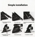 Step-by-step installation diagram for electric SUP fin motor