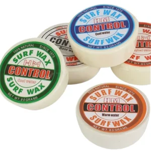HM Control natural surf wax round blocks 4 formulas cool warm tropical base water surfboard traction wax wholesale display
