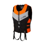 SAILTREK orange black high visibility neoprene life vest adult adjustable flotation jacket for jet ski wakeboard kayaking