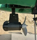 12V 800W brushless trolling motor mounted under kayak hull