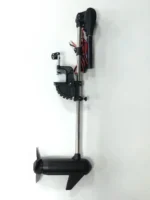 Complete unit front view of 3kW 48V brushless outboard transom trolling motor
