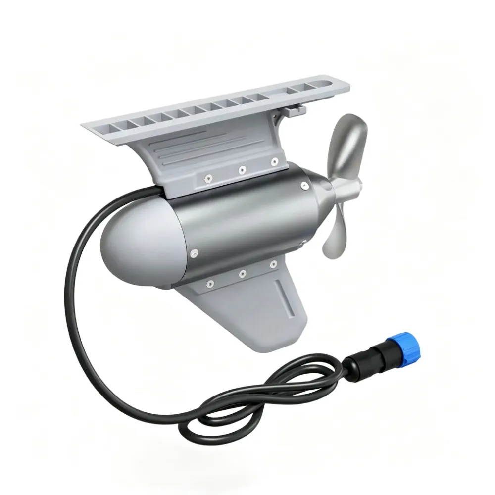 450w-brushless-kayak-propeller-side-view Side view of 450W brushless kayak electric outboard propeller motor unit