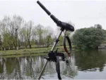 Brushless outboard trolling motor installed on a small fishing boat for real on-water use