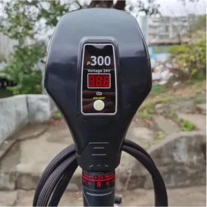 Closeup of P300 24V brushless trolling motor control head and digital operation panel