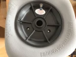 Inner structure view of black plastic hub for 12 inch kayak cart balloon wheel