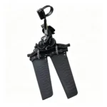Detail shot of kayak electric motor underwater propulsion unit and fin stabilizer