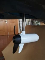 Underwater propeller unit of 12V electric kayak trolling motor with stainless steel shaft
