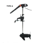 Full side view of P300 120lbs brushless outboard trolling motor with stainless steel shaft